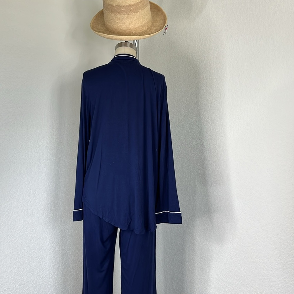 Nordstrom Rack Contrast Piping Long Sleeve Pajama Set Pants - Picture 7 of 9